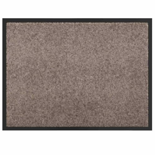 vidaXL Fußmatte Beige 80 x 60 x 1,2 cm Teddystoff