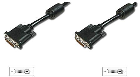 Assmann 50x - Cable DVI Dual para Monitor (2 m, 24 + 1 Pines, núcleo de ferrita)