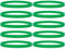 GOGO 100 Pezzi Braccialetti Silicone Personalizzabili, Braccialetti Sottili in Silicone per Adulti, Accessori per Feste-Verde