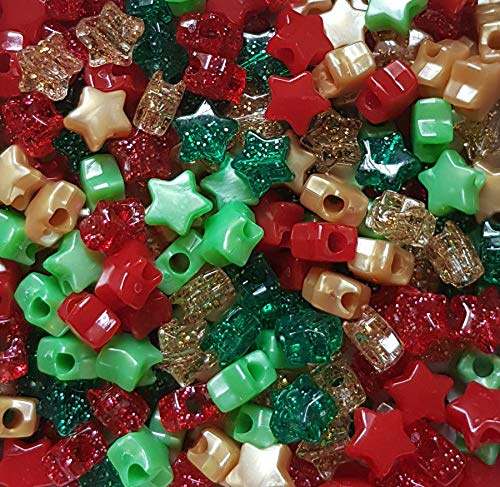 50 Christmas Star Pony Bead Mix (50 Christmas Stars)