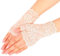 Nanxson Damen Fingerlose Spitzen Handschuhe Braut Spitzen Handschuhe für Hochzeitsfeier Halloween ST0084 (Apricot-84, Eine Größe)
