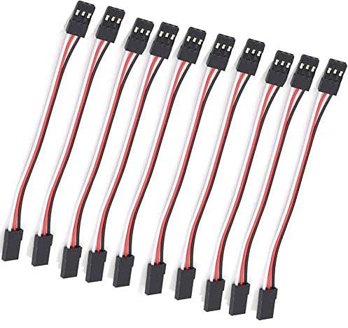 Boladge 10 stücke 20CM Servo Verlängerungs Kabel 3-polig Männlich auf Buchse Stecker für Quadcopter Futaba JR Empfänger (20CM)