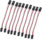 Boladge 10 stücke 20CM Servo Verlängerungs Kabel 3-polig Männlich auf Buchse Stecker für Quadcopter Futaba JR Empfänger (20CM)