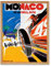 Wee Blue Coo Sport Motor Monaco Grand Prix France Vintage Art Print Framed Poster Wall Decor Kunstdruck Poster Wand-Dekor-12X16 Zoll