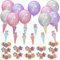 Oblique Unique® Schuleinführung Schulanfang Einschulung Deko Set für Mädchen - Zuckertüte Girlande + Zuckertüte Luftballon Set + ABC 123 Konfetti Set