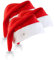 infactory Mütze mit Leuchtbommel: 3er-Set LED-Nikolausmütze mit leuchtendem Bommel, weiß blinkend (LED-Mütze für Weihnachtsmann, Weihnachtsmann Bommel-Mütze, Weihnachten)
