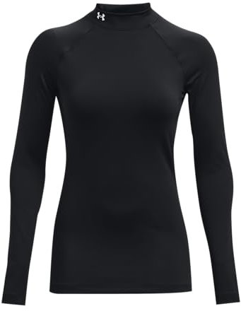 Under Armour Women's UA Authentics Mockneck, Ultra-Warm Polo Neck Top for Women, Thermal Long Sleeve Running Top with Anti-Odour Technology