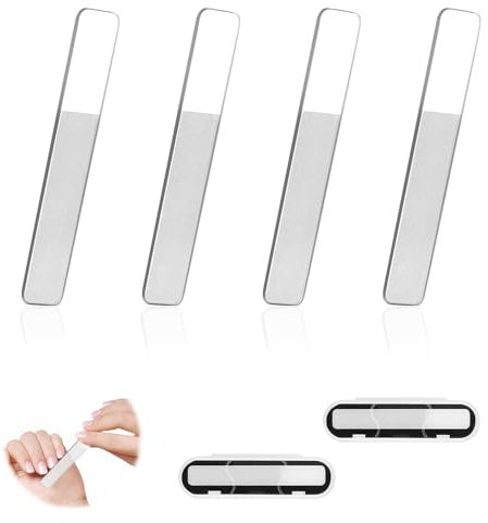 4 PZ Lime per Unghie in Vetro Lime per Unghie in Cristallo con Custodia Professionale per Unghie Naturali Unghie Artificiali Manicure Pedicure Cura Delle Unghie