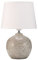 Pauleen 48216 Tender Love Tischleuchte max. 20 Watt handgefertigt Weiß, Grau Nachttischlampe im Boho Look aus Stoff, Keramik E27