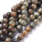 5 brins de perles en bois naturel de 8 mm - Perles rondes en bois d'olivier - Perles d'espacement en vrac pour bracelets, colliers, travaux manuels, fabrication de bijoux, trou : 1,2 mm