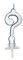 Di&Gi Italic Tortenkerze Fragezeichen 7 cm - Silber Silber Metal