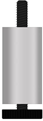 LOVEM Pieds de Canapé a Visser Pieds Argent Meuble Pied Ronds Réglable pour Meuble Socles Aluminum | Finition en Anodisé | M8 | Hauteur: 6-30 cm Pieds de Meubles Pieds Canapé lit,Lot de 4 (6cm)