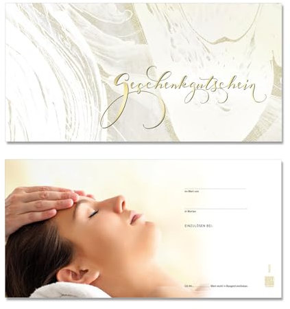 GESCHENKGUTSCHEINcom by POS-HAUER. 25 Gutscheine. Blanko zum Selberausfüllen. Für Kosmetiksalon Kosmetikbehandlung Massagen Dienstleistung.