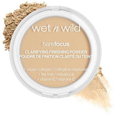 wet n wild Bare Focus Clarifying Finishing Powder | Matte | Pressed Setting Powder Light-Medium