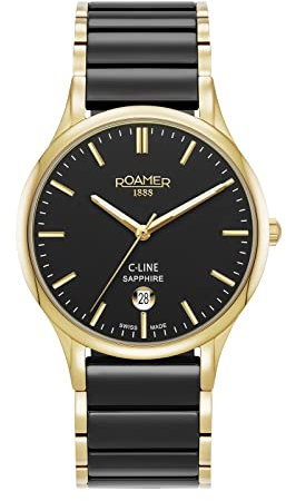 Roamer Herren Armbanduhr C-Line 40 mm 3-Zeiger, Datumsfenster Armband Edelstahl 658833 48 55 61