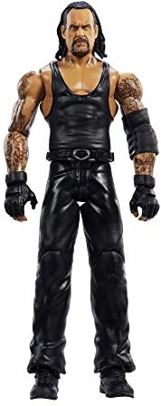 WWE HKP83 - Basic WrestleMania Undertaker Actionfigur, 15cm WWE Sammlerstück mit Zubehör, Spielzeug Geschenk für Kinder und Fans ab 6 Jahren