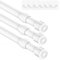 Lot de 3 Barres Rideau Extensible sans Perçage Tringle Extensible Pour Portes Fenêtres Cuisine Salle De Bains Chambre(71-120cm,Blanc)