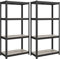 SONGMICS Lot de 2, Étagère de Rangement à 4 Niveaux, 40 x 80 x 160 cm, Capacité 520 kg, Planches Réglables, Style Industriel, pour Cuisine, Salon, Grège et Noir GLR044B22