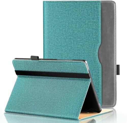 elfofle Custodia Universale per Blackview Tablet 10 Pollici/Tab 60 WiFi 10.1/Tab 90 WiFi/Honor Pad X8a 11 Pollici, Compatibile con Teclast M50/P50, Cover in Pelle PU per Tablet 10-11 Pollici (Verde)
