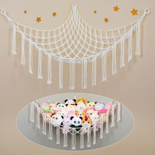 MHJY Kuscheltier Aufbewahrung Spielzeug Aufbewahrung Netz Stofftier Hängematte Kuscheltiernetz Kinderzimmer Deko Hängend Organizer für Schlafzimmer