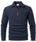Harbrosrce Felpa Uomo Mezza con Cerniera Maglia in Pile 1/4 di Zip Maniche Lunghe Sweatshirts Leggera Felpata da Lavoro Casual Sportivo
