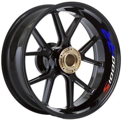 SCMYK Motorrad Aufkleber für B&MW, S1000RR, S1000XR - Reflektierende Felgenstreifen, Radaufkleber, Metall, Color: 2