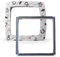 JTVTW Gripper Strip Frames Punch Needle Rug Hooking Frame Stickrahmen mit Nadeln 50*50cm (Weiß)