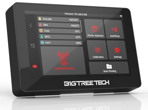 BIGTREETECH K-Touch, Klipper Touch Screen Kompatibel mit Creality-K1 MAX/K1C Voron2.4 VzBot, Unterstützt Drahtlose Steuerung, Mobile Überwachung, Multi-Drucker-Management, für M8P+CB1/CB2, BTT Pi 1/2