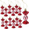 DAHI Christbaumschmuck Süßigkeiten Anhänger Weihnachtsbaumanhänger Bonbons Ornamente als Weihnachtsdeko (red-typeB)