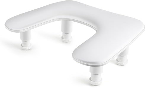 Arm Rest for Nail Tech: Madenia Adjustable Height PU Leather Nail Rest Stand, U-shaped Professional Manicure Hand Rest Pillow for Acrylic Nails Salon Home Use, White
