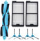 Puupaa Piezas de repuesto para robot aspirador Conga 5090 5490 5690 6090 6490 7090, accesorios, 1 cepillo principal, 4 cepillos laterales, 2 filtros