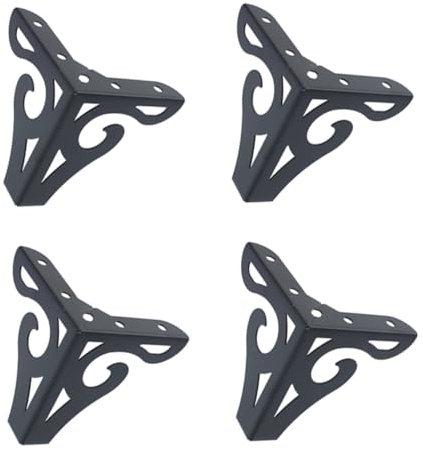 IWOWHERO 4pièces Meuble Métal Noir Support De Canapé Fer De Table Et Armoire Hauteur Et Élégant