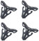 IWOWHERO 4pièces Meuble Métal Noir Support De Canapé Fer De Table Et Armoire Hauteur Et Élégant