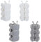 4Pcs Silicone Shower Head Holder, Adjustable Wall Mounted Shower Head Suction Cup Holder No-Drilling Universal Shower Bracket for Bathroom (Gray and White)