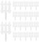 White Garden Fence, 22Pcs White Picket Fence, Small Elegant Plastic Picket Inserts Hedge, for Garden, Landscaping, Farms