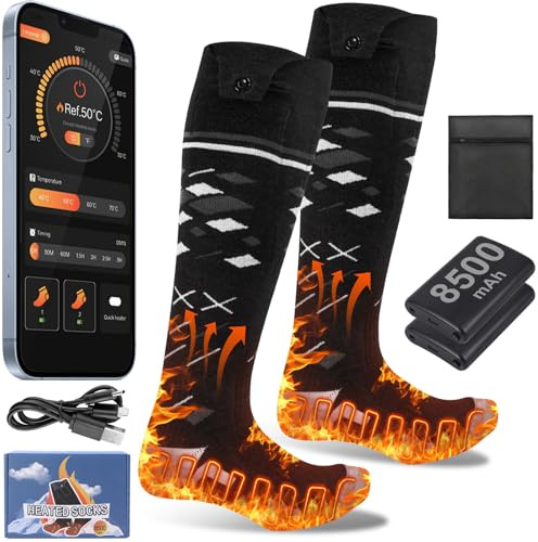 Heated Socks for Women & Men 5000mAh with App Full Sole Heated Socks | This foot warmers is perfect for home use in cold winters.