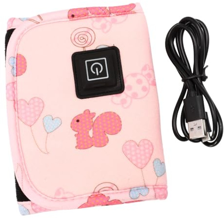 USB Flaschenwärmer für Babys Tragbar, 3 Stufen, Rosa | Verbundsamt, Hält Wasser Warm, für Eltern und Säuglinge, ein Stück, Flexible Nutzung Unterwegs Zufällige Farbe
