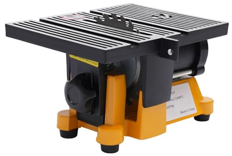 Tischkreissäge Tischsäge,90W Kapp- und Gehrungssäge,4500RPM Mini Tischkreissäge 1.6cm Schnitttiefe,10cm Sägeblatt,220V,für Schneiden von Holz,Stein,Metall