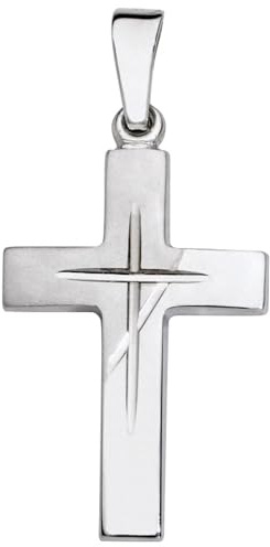 Miamar K12 Damen Anhänger Kreuz 14 Karat (585) Weißgold