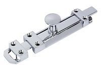 Ironmongery World Solid Brass Heavy Duty Door Slide Shoot Bolts 2 Sizes - 4 / 100mm Chrome Polished