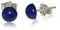 Elegante Lapislazuli Ohrstecker aus 925 Silber – Natürliche, Runde 8mm Stecker