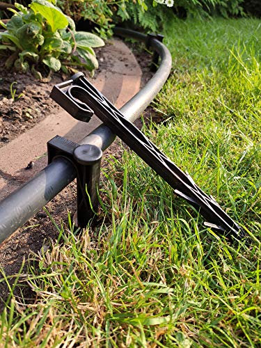 XXL Schlauchanker bis 22mm Außen Ø sowie bis 1/2 Zoll Innen Ø Schlauchführung Gartenschlauchanker Bodenanker Schlauchhalter Rohrhalter Tropfschlauch Perlschlauch Gartenschlauch Schlauch (50)