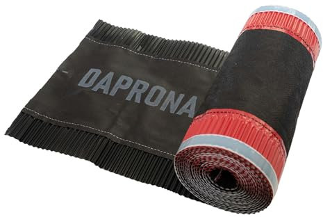 DAPRONA Firstband Alu - 180mm x 5m Schwarz (RAL 9005) Rollfirst für eine optimale Dachfirst Abdeckung, Super Butylkleber