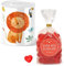 OWLBOOK® Safari Löwe Spardose mit Fruchtgummiherzen Geschenke Geschenkideen für Jungs Jungen zum Geburtstag Weihnachten Einschulung Taufe Geburt Sparschwein