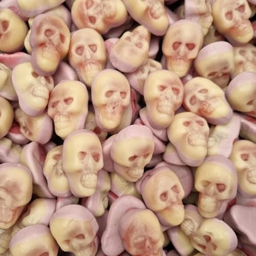 Sweets and Candy® Jelly Filled Skulls 1Kg - Jelly Skulls with a Gooey Fruity Filling - Bulk Halloween Sweets - Spooky Candy - Halloween Pick and Mix for Trick or Treat or Parties