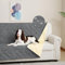 DUJUIKE 100% Housse imperméable canapé, Housse de canapé pour Chien,Housse Impermeable canape lit, avec Base antidérapante, Protection canapé Chien, Chat(Gris,132-208 cm)