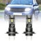 NSLUMO H7 LED Headlight Bulbs for Dacia Duster Logan Sandero mk2 2012-up Low Beam 6500K White 6x Super Bright All-in-one LED Headlight Conversion Kit H7 Halogen Replacement Mini Size