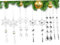 Glass Icicle Ornaments for Christmas Tree Decorations 10Pcs Clear Crystal Snowflake Ornaments Hanging Icicle Drops for Winter Xmas Crafts Decor