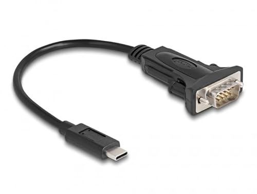 DeLOCK Adapter USB Type-C™ auf 1 x Serial RS-232 D-Sub 9 mit Pin-Stecker mit Schrauben 0,25 m Marke