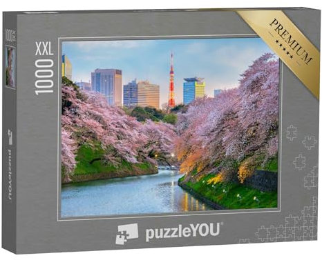 Puzzle 1000 Teile XXL „Sakura - Kirschblüte im Chidorigafuchi-Park in Tokio, Japan“ – aus der Puzzle-Kollektion Tokio, Städte Weltweit